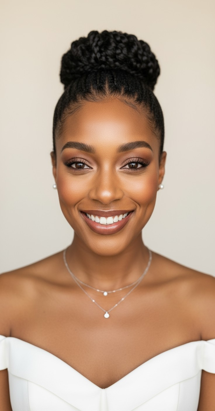 After High Bun Updo Wedding